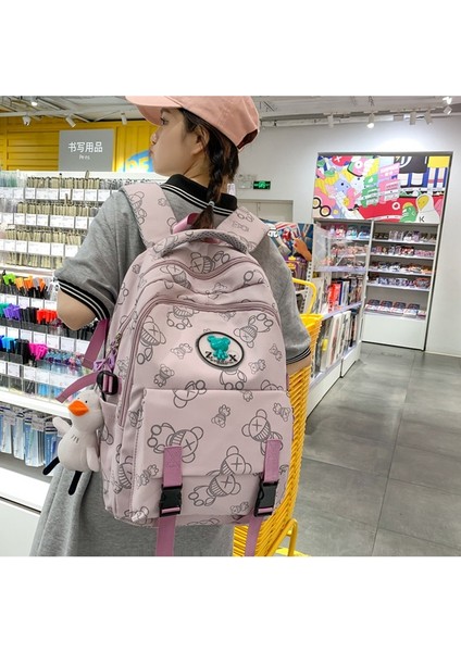 Sırt Kadın Japon Ins Rüzgar Küçük Taze Ilk ve Orta Okul Öğrencileri Okul Kore Karikatür Baskı Kız Sırt Çantası (Yurt Dışından) modelleri