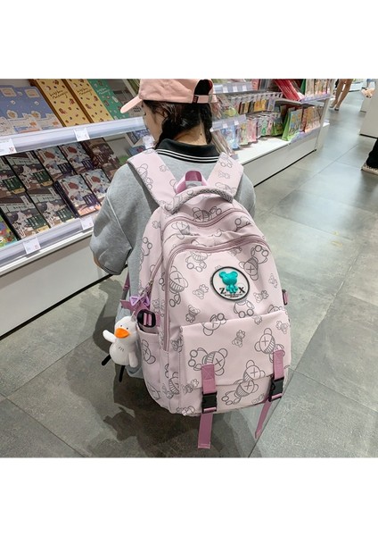 Sırt Kadın Japon Ins Rüzgar Küçük Taze Ilk ve Orta Okul Öğrencileri Okul Kore Karikatür Baskı Kız Sırt Çantası (Yurt Dışından) indirimleri