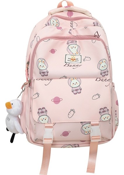 Ortaokul Okul Karikatür Sevimli Tatlı Kız Sırt Tavşan Kampüs Sırt Kız Çantası (Yurt Dışından)