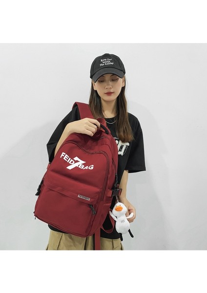 Okul Kadın Ins Trend Mektubu Büyük Kapasiteli Lise Öğrencisi Sırt Üniversite Öğrencisi Bilgisayar Seyahat Sırt Gelgit Çantası (Yurt Dışından) modelleri