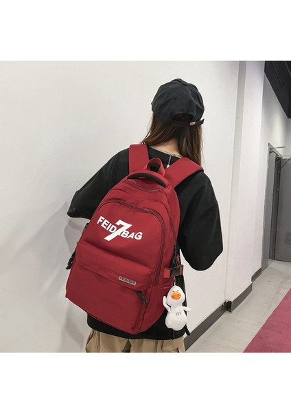 Okul Kadın Ins Trend Mektubu Büyük Kapasiteli Lise Öğrencisi Sırt Üniversite Öğrencisi Bilgisayar Seyahat Sırt Gelgit Çantası (Yurt Dışından) indirimleri