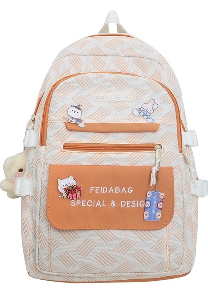 Sırt Japon Küçük Taze Eşleştirme Lise Öğrencisi Sırt Sevimli Kız Yumuşak Kız Çizgili Kampüs Sırt Çantası (Yurt Dışından)