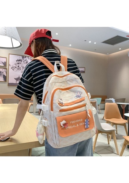 Sırt Japon Küçük Taze Eşleştirme Lise Öğrencisi Sırt Sevimli Kız Yumuşak Kız Çizgili Kampüs Sırt Çantası (Yurt Dışından) fiyatları