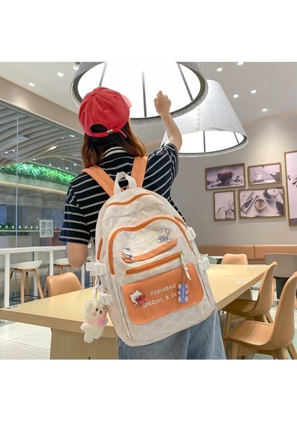 Sırt Japon Küçük Taze Eşleştirme Lise Öğrencisi Sırt Sevimli Kız Yumuşak Kız Çizgili Kampüs Sırt Çantası (Yurt Dışından) modelleri