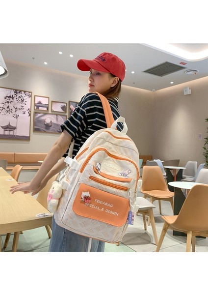 Sırt Japon Küçük Taze Eşleştirme Lise Öğrencisi Sırt Sevimli Kız Yumuşak Kız Çizgili Kampüs Sırt Çantası (Yurt Dışından) fırsatları