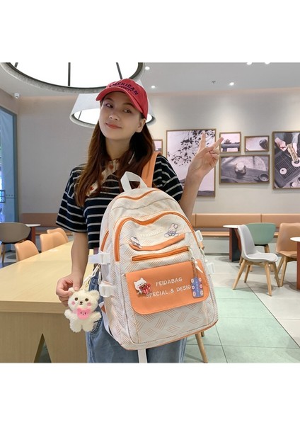 Sırt Japon Küçük Taze Eşleştirme Lise Öğrencisi Sırt Sevimli Kız Yumuşak Kız Çizgili Kampüs Sırt Çantası (Yurt Dışından) indirimleri