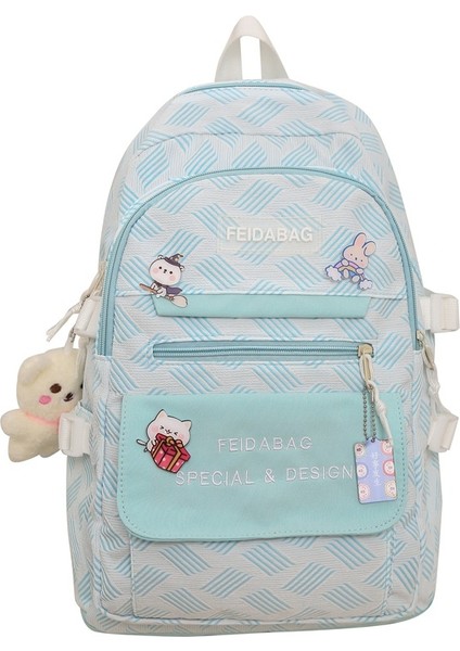 Sırt Japon Küçük Taze Eşleştirme Lise Öğrencisi Sırt Sevimli Kız Yumuşak Kız Çizgili Kampüs Sırt Çantası (Yurt Dışından)