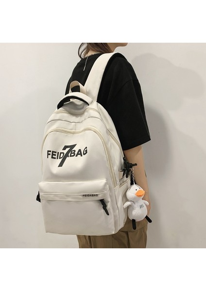 Okul Kadın Ins Trend Mektubu Büyük Kapasiteli Lise Öğrencisi Sırt Üniversite Öğrencisi Bilgisayar Seyahat Sırt Gelgit Çantası (Yurt Dışından) fiyatları