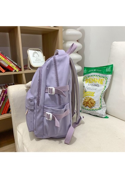 Sırt Kadın Bahar Ortaokul Öğrencisi Sırt Büyük Kapasiteli Küçük Taze Okul Çantası (Yurt Dışından) fiyatları