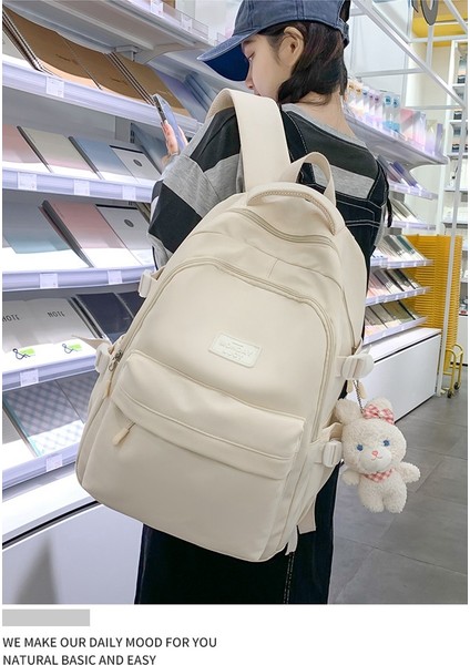 Sırt Kadın Bahar Ortaokul Öğrencisi Sırt Büyük Kapasiteli Küçük Taze Okul Çantası (Yurt Dışından) modelleri