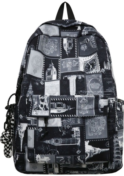 Kişilik Sırt Orta ve Lise Öğrencisi Okul Kadın Açık Büyük Kapasiteli Eğlence Seyahat Sırt Erkek Çantası (Yurt Dışından)