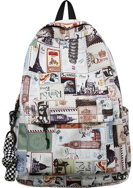 Kişilik Sırt Orta ve Lise Öğrencisi Okul Kadın Açık Büyük Kapasiteli Eğlence Seyahat Sırt Erkek Çantası (Yurt Dışından)