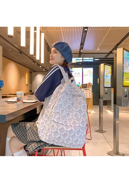 Hafif Kabarcık Izgara Okul Kadın Üniversite Öğrencileri Yüksek Değerli Eşkenar Dörtgen Sırt Lise Öğrencisi Seyahat Sırt Çantası (Yurt Dışından) modelleri
