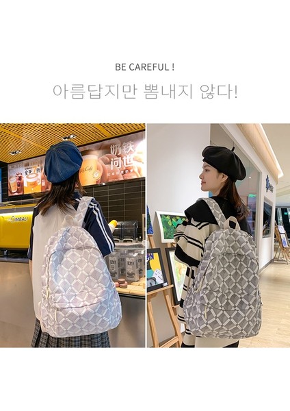 Hafif Kabarcık Izgara Okul Kadın Üniversite Öğrencileri Yüksek Değerli Eşkenar Dörtgen Sırt Lise Öğrencisi Seyahat Sırt Çantası (Yurt Dışından) indirimleri