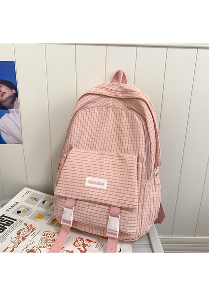 Sırt Retro Ekose Kız Üniversite Öğrencileri Sırt Ilkokul Öğrencileri Büyük Kapasiteli Okul Çantası (Yurt Dışından) modelleri
