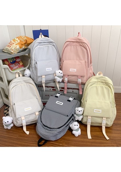 Sırt Retro Ekose Kız Üniversite Öğrencileri Sırt Ilkokul Öğrencileri Büyük Kapasiteli Okul Çantası (Yurt Dışından) fırsatları