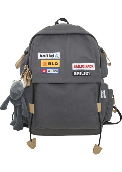 Okul Düz Büyük Kapasiteli Ortaokul Öğrencisi Sırt Hafif ve Dayanıklı Açık Hava Seyahati Sırt Büyük Boy Çantası (Yurt Dışından)