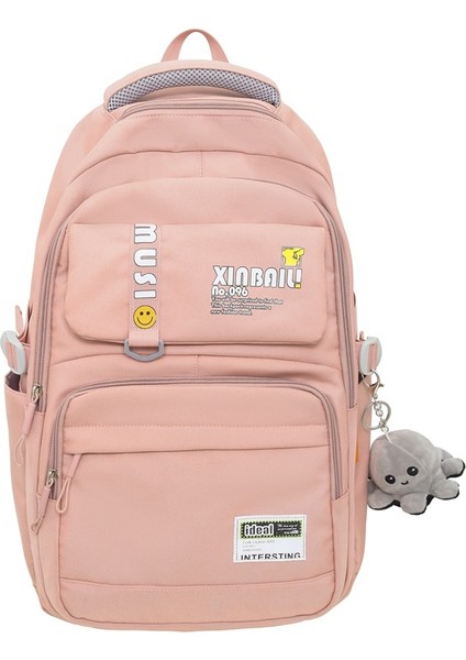 Lise Okul Yaz Kore Versiyonu Üniversite Öğrencisi Büyük Kapasiteli Sırt Düz Seyahat Sırt Çantası (Yurt Dışından)