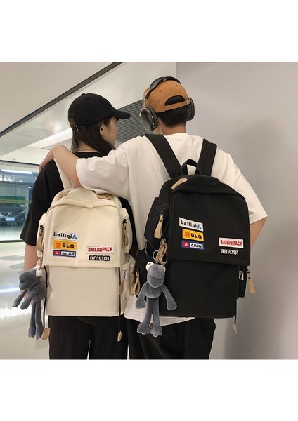 Okul Düz Büyük Kapasiteli Ortaokul Öğrencisi Sırt Hafif ve Dayanıklı Açık Hava Seyahati Sırt Büyük Boy Çantası (Yurt Dışından) modelleri