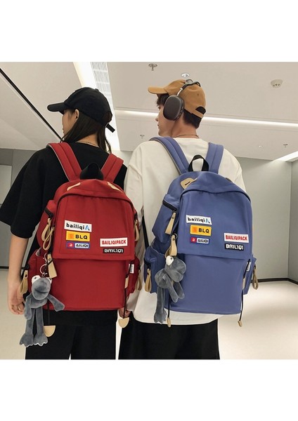 Okul Düz Büyük Kapasiteli Ortaokul Öğrencisi Sırt Hafif ve Dayanıklı Açık Hava Seyahati Sırt Büyük Boy Çantası (Yurt Dışından) fırsatları