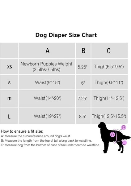 Dişi Köpek Için Yıkanabilir Köpek Bezi Hijyen Pantolon Bezi (Xs: 22-34CM) (Yurt Dışından)