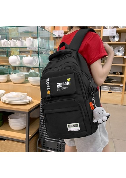 Lise Okul Yaz Kore Versiyonu Üniversite Öğrencisi Büyük Kapasiteli Sırt Düz Seyahat Sırt Çantası (Yurt Dışından) fiyatları