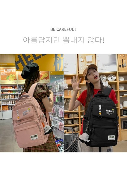 Lise Okul Yaz Kore Versiyonu Üniversite Öğrencisi Büyük Kapasiteli Sırt Düz Seyahat Sırt Çantası (Yurt Dışından) fırsatları