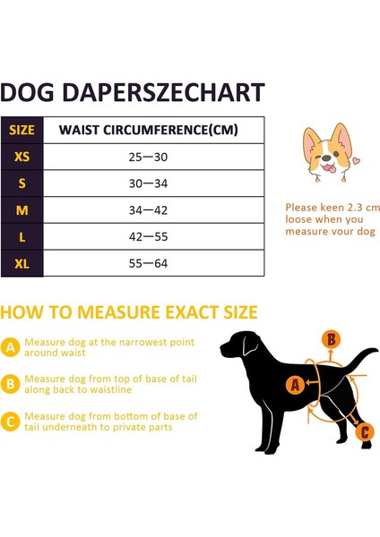 Dişi Köpek Bezi Yeniden Kullanılabilir Köpek Külotu Isı ve Konforlu Yüksek Kaliteli Köpek Külotu Köpeklerde Idrar Kaçırma ve Menstrüasyon Için En Iyi Çözüm (3'lü Paket). (Yurt Dışından)