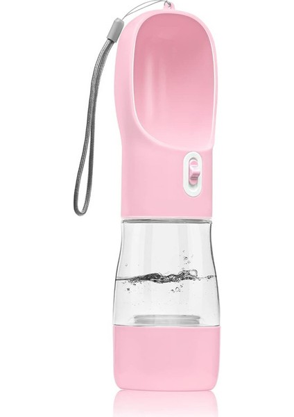 Çok Fonksiyonlu Köpek Kedi Yavrusu Besleyici Gıda Kabı Su Sebili ile Seyahat Kaseleri (Pembe) (Yurt Dışından)