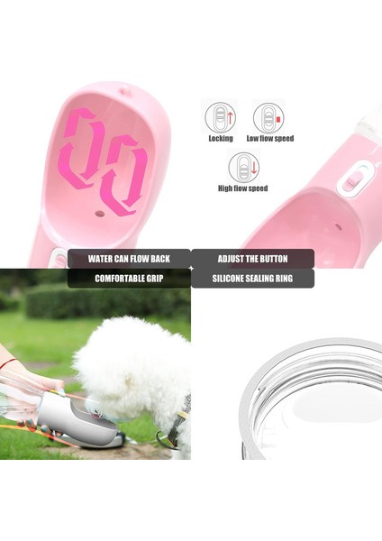 Çok Fonksiyonlu Köpek Kedi Yavrusu Besleyici Gıda Kabı Su Sebili ile Seyahat Kaseleri (Pembe) (Yurt Dışından) fırsatları