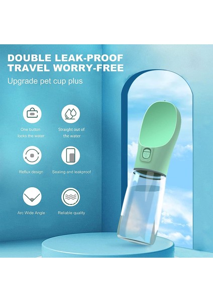 350ML Sızdırmaz Köpek Su Sebili, Seyahat Açık Hava ve Yürüyüş Için Pet Su Şişesi (Yurt Dışından) fiyatları