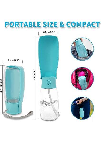 Katlanabilir Köpek Su Şişesi Yürüyüş Seyahat Için Sızdırmaz Su Sebili (550ML) (Yurt Dışından) fırsatları