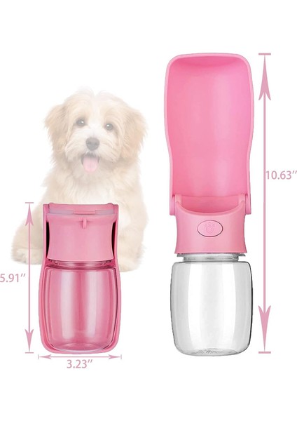 Yavru Köpek Kedi Için Yürüyüş Seyahat Için Katlanabilir Köpek Su Şişesi (PEMBE/350ML) (Yurt Dışından) modelleri