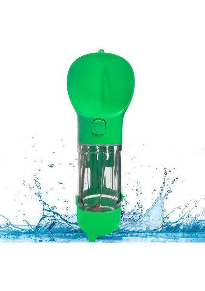 Köpek Pet Su Şişesi Su Sebili, Açık Hava, Yürüyüş Gezileri Için Uygun (300ML / Yeşil) (Yurt Dışından)