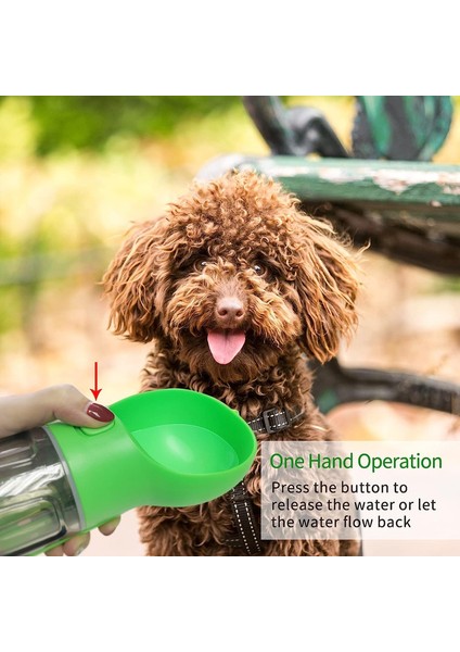 Köpek Pet Su Şişesi Su Sebili, Açık Hava, Yürüyüş Gezileri Için Uygun (300ML / Yeşil) (Yurt Dışından) modelleri