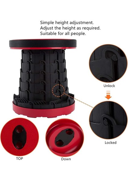 Aile Kampı Yüksekliği Ayarlanabilir ve Saplı Portatif Katlanır Teleskopik Sandalye (Mavi) (Yurt Dışından) modelleri