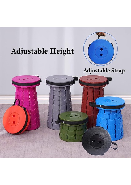 Portatif Katlanır Tabure, Katlanır Kamp Taburesi, Mini Teleskopik Tabure, Maksimum Yük 250 Kg, Balıkçılık, Iç ve Dış Mekan Aktiviteleri Için Teleskopik Tabure (Gökkuşağı) (Yurt Dışından) modelleri