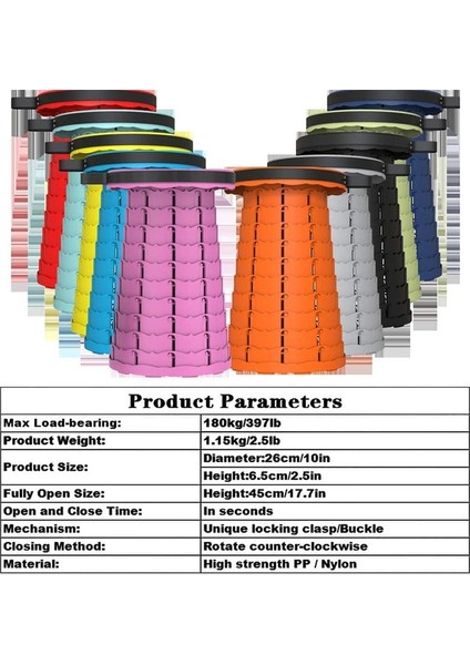 Taşınabilir Geri Çekilebilir Katlanır Tabure (Mavi) (Yurt Dışından) fiyatları
