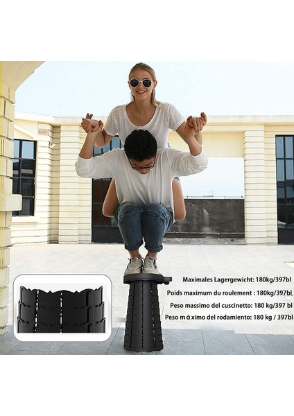 Taşınabilir Geri Çekilebilir Katlanır Tabure (Mavi) (Yurt Dışından) fırsatları