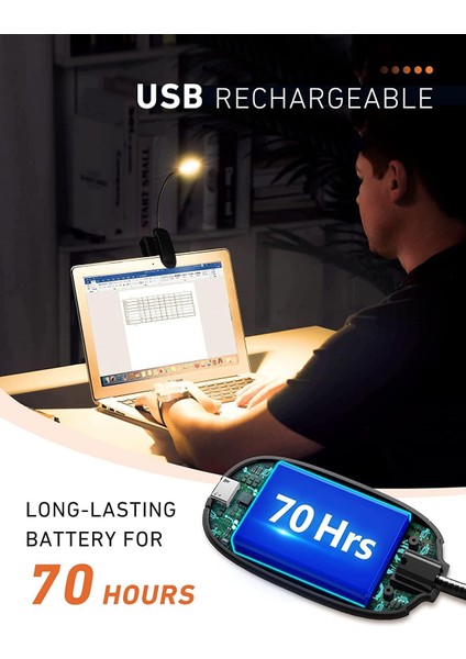 Kitap Okuma Işığı 3 Parlaklık Modu, 360° Esnek Boyun Mini Kelepçe Gece Lambası (Yurt Dışından) fırsatları