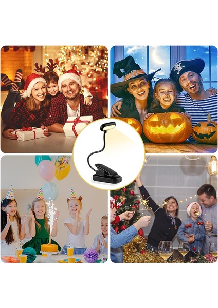 Kitap Okuma Işığı 3 Parlaklık Modu, 360° Esnek Boyun Mini Kelepçe Gece Lambası (Yurt Dışından) indirimleri