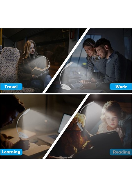 Okuma Lambası Siyah, 6 Led'li USB Şarjlı Okuma Işığı Lambası (Yurt Dışından) modelleri