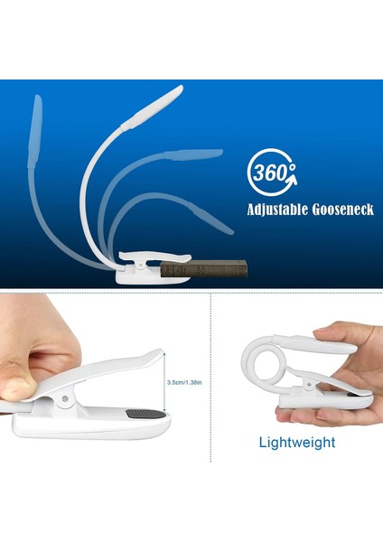 Okuma Lambası Siyah, 6 Led'li USB Şarjlı Okuma Işığı Lambası (Yurt Dışından) fırsatları