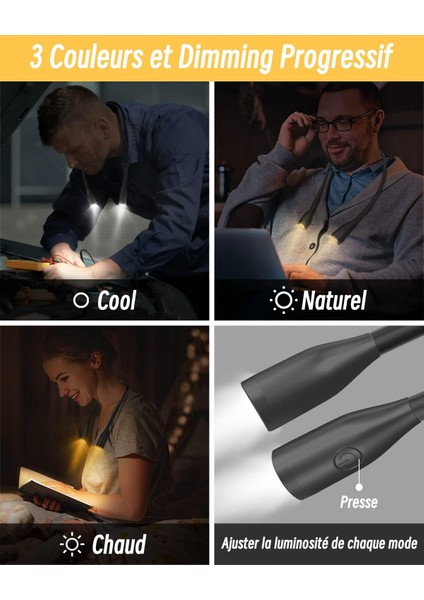 Yatakta Okumak Için Teotake Okuma Lambası, Gece Okuma Lambası, Okuma Boyun Lambası 1000MA (Yurt Dışından) modelleri