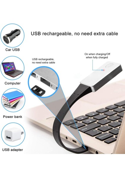 LED Okuma Lambası, USB Şarjlı Okuma Işığı Göz Gece Lambası, Sarılma Işığı 3 Mod (Yurt Dışından) indirimleri