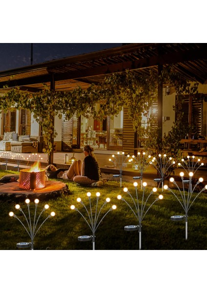 Solar Lamba Açık Bahçe Dekorasyonu, 4 Adet 6 LED Ateşböcekleri Güneş Işığı Açık Su Geçirmez Ip6 (Yurt Dışından) fiyatları