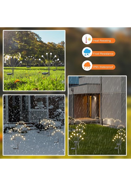 Solar Lamba Açık Bahçe Dekorasyonu, 4 Adet 6 LED Ateşböcekleri Güneş Işığı Açık Su Geçirmez Ip6 (Yurt Dışından) indirimleri