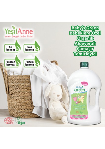 2'li Set Çamaşır Temizleyici Sabun kokulu -Baby's Green Organik Bebek Çamaşır Temizleyici 1500 ml x 2 Adet fiyatları