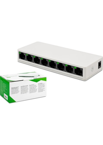 Ethernet 8 Port Switch Hub Network Ağ Anahtarı 10/100MBPS LV-SW08