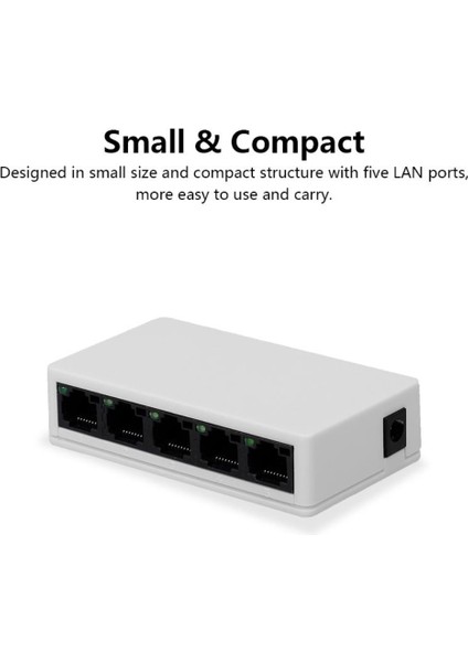 Ethernet 5 Port Switch Hub Network Ağ Anahtarı 10/100MBPS LV-SW05